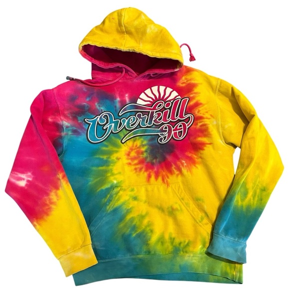 Overkill 90 tie dye hoodie size small vibrant - Picture 1 of 6